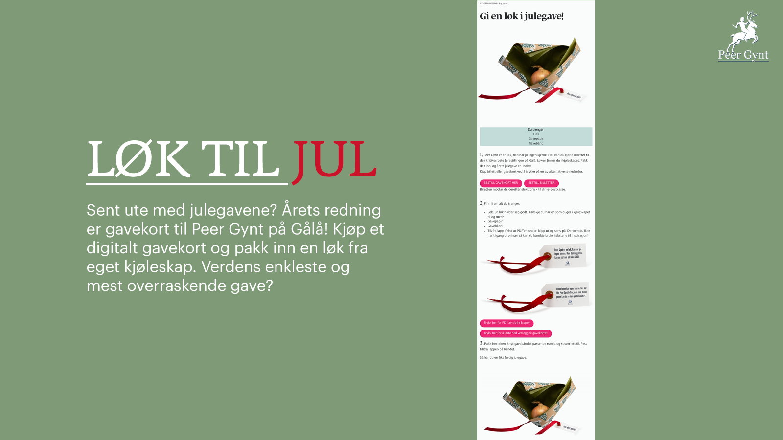 Nb Md Md Er Løk til jul Presentasjonsboard