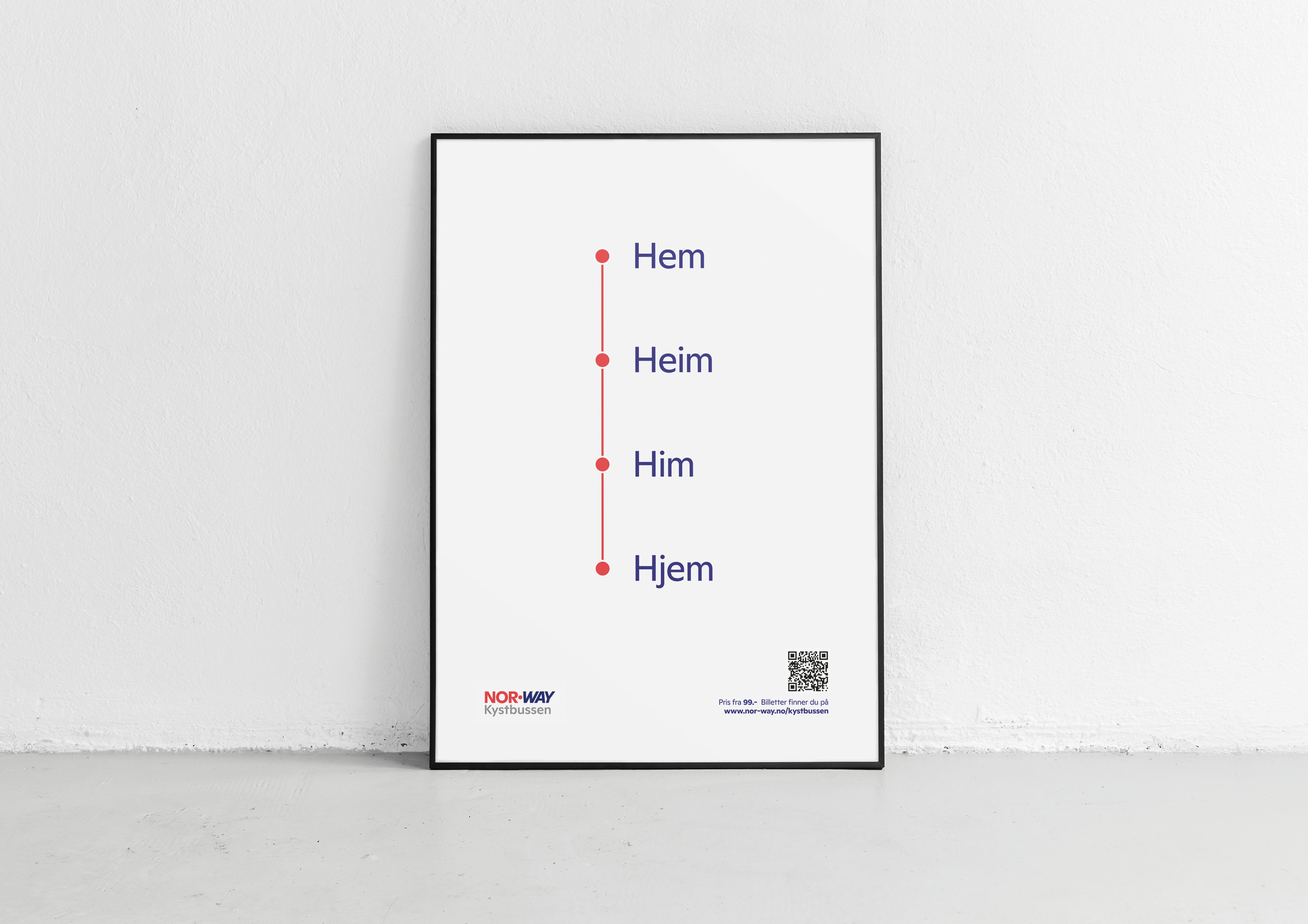 Qlznlxmr kystbussen hem heim him hjem plakat