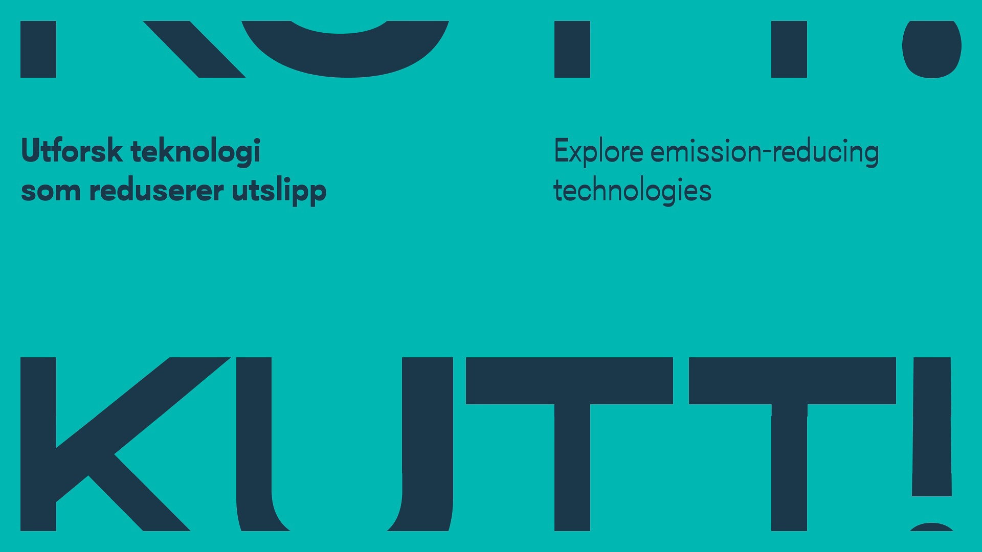 2 KUTT en vandreutstilling om det som kan redusere utslipp Gull Grafisk design identitet Fasett for Norsk Oljemuseum