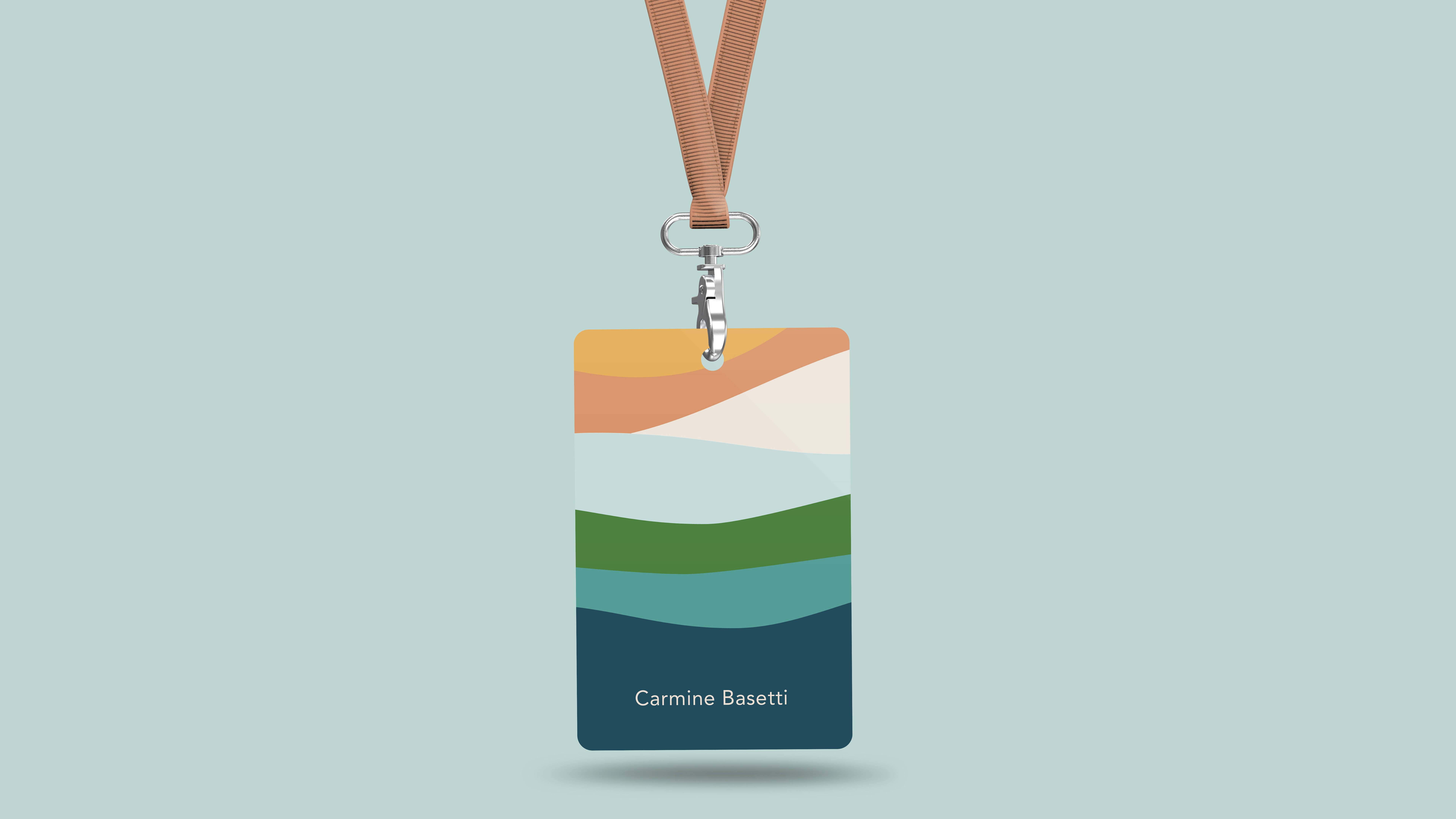 6 A Ancona International Airport staff badge mockup