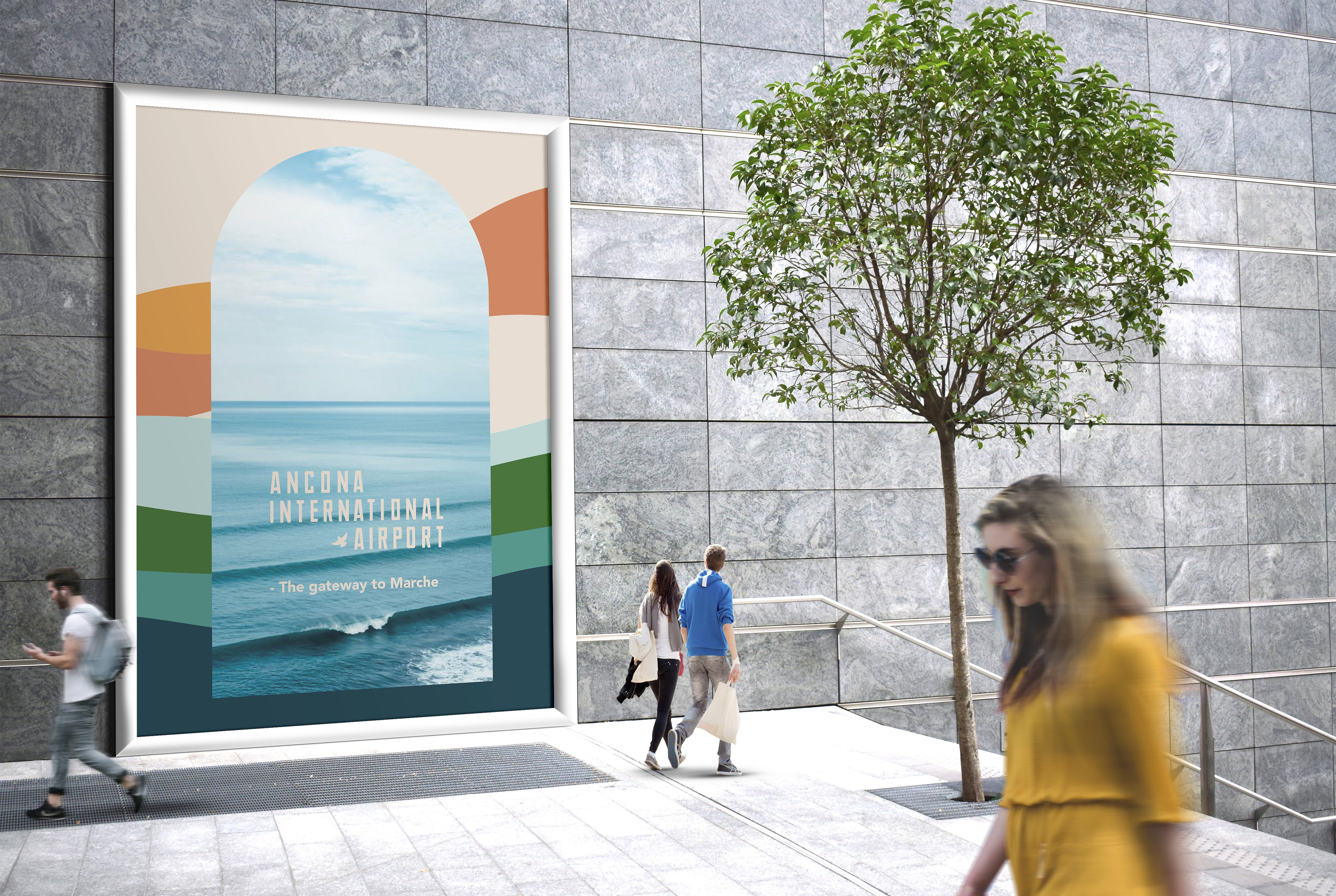 7 D Ancona Internation Airport outdoor board mockup