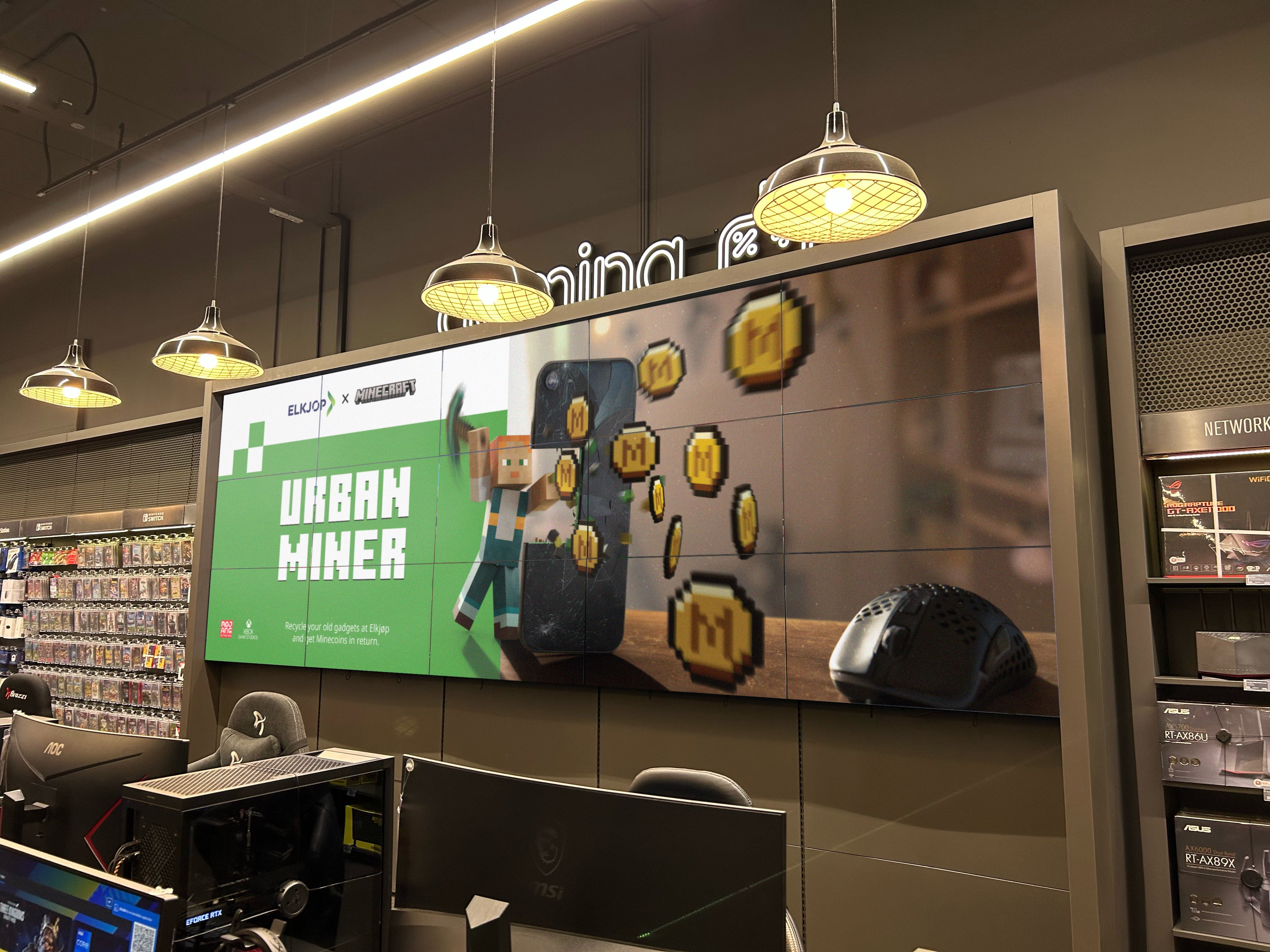 Big screen in store