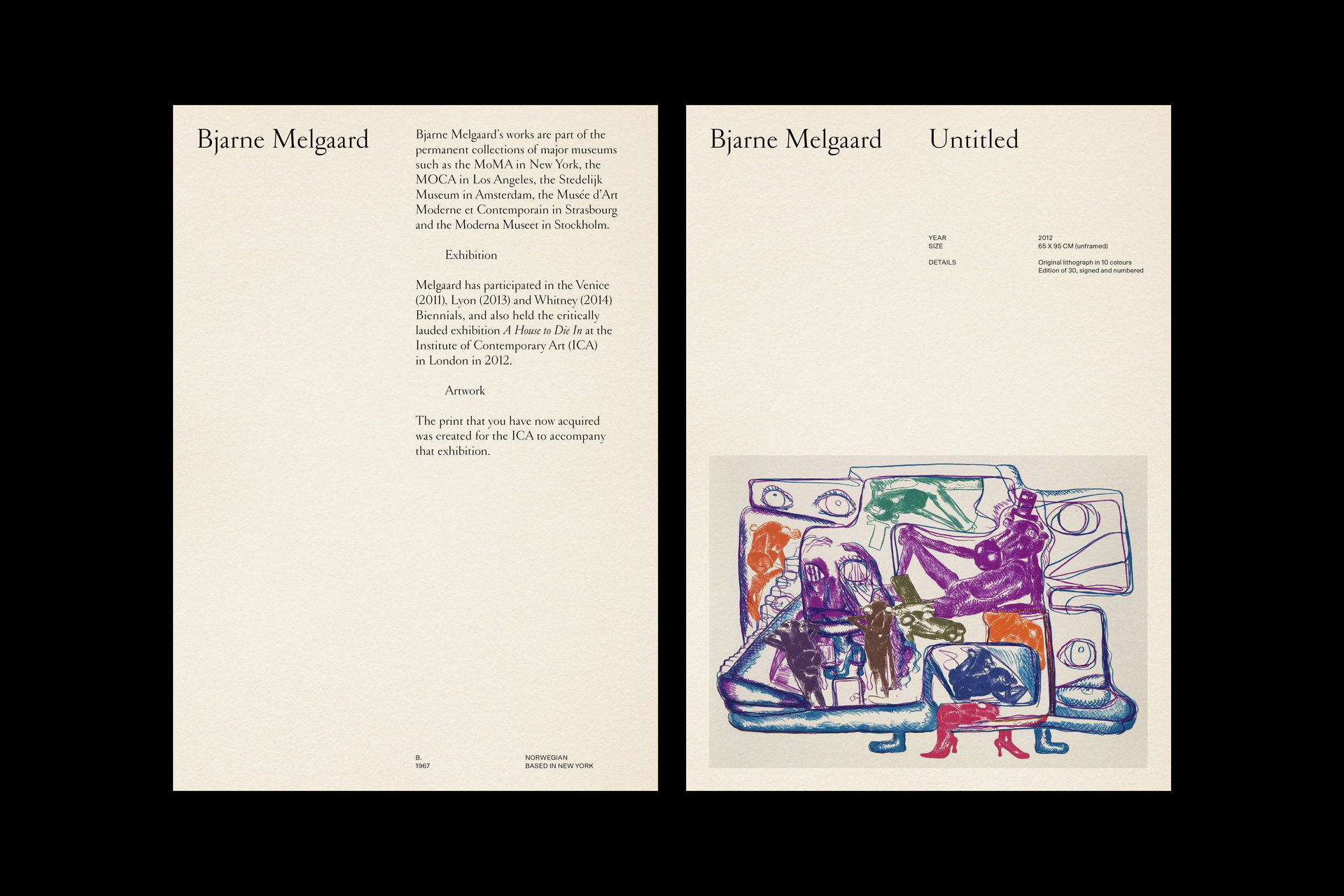 Cornelia Svedman Bjarne Melgaard Artist Page