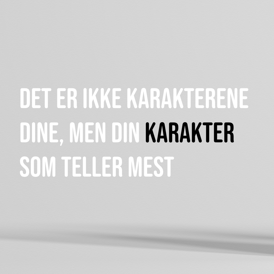 Det er ikke karakterene