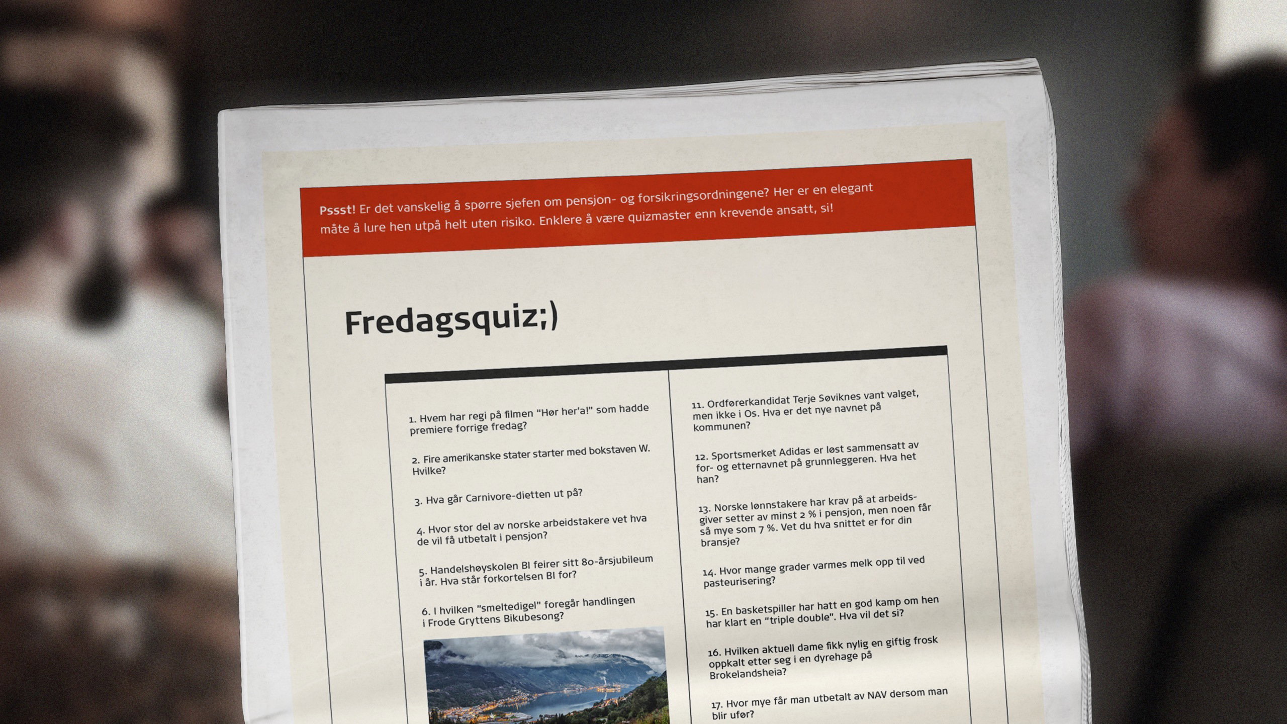 Fredagsquiz Header