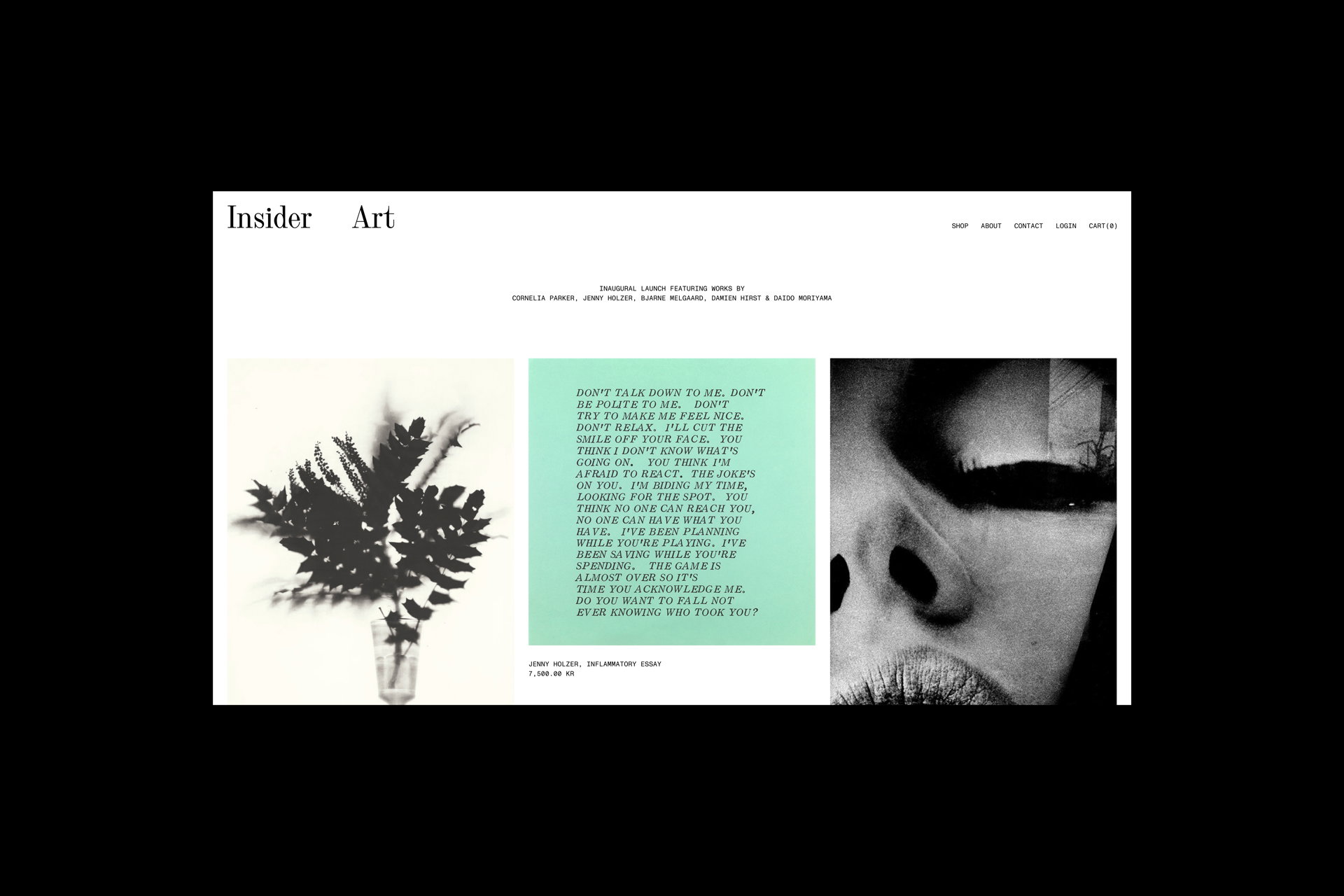 Insider Art Web Homepage