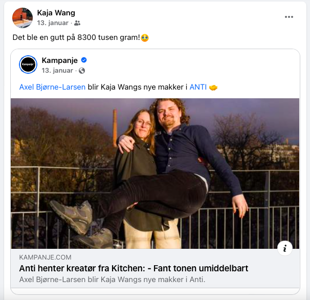 Kajas postetekst
