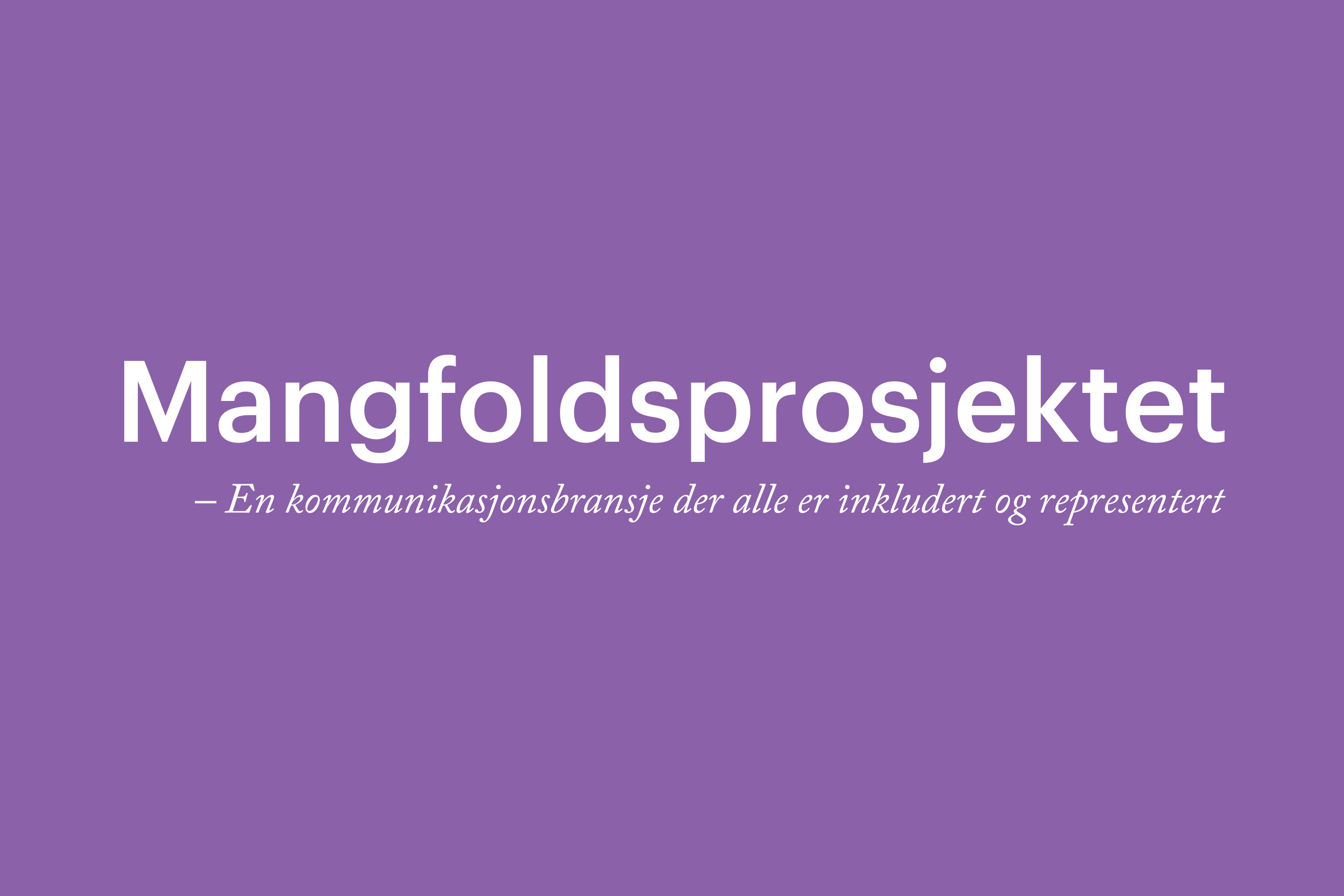 Mangfoldsprosjektet lilla