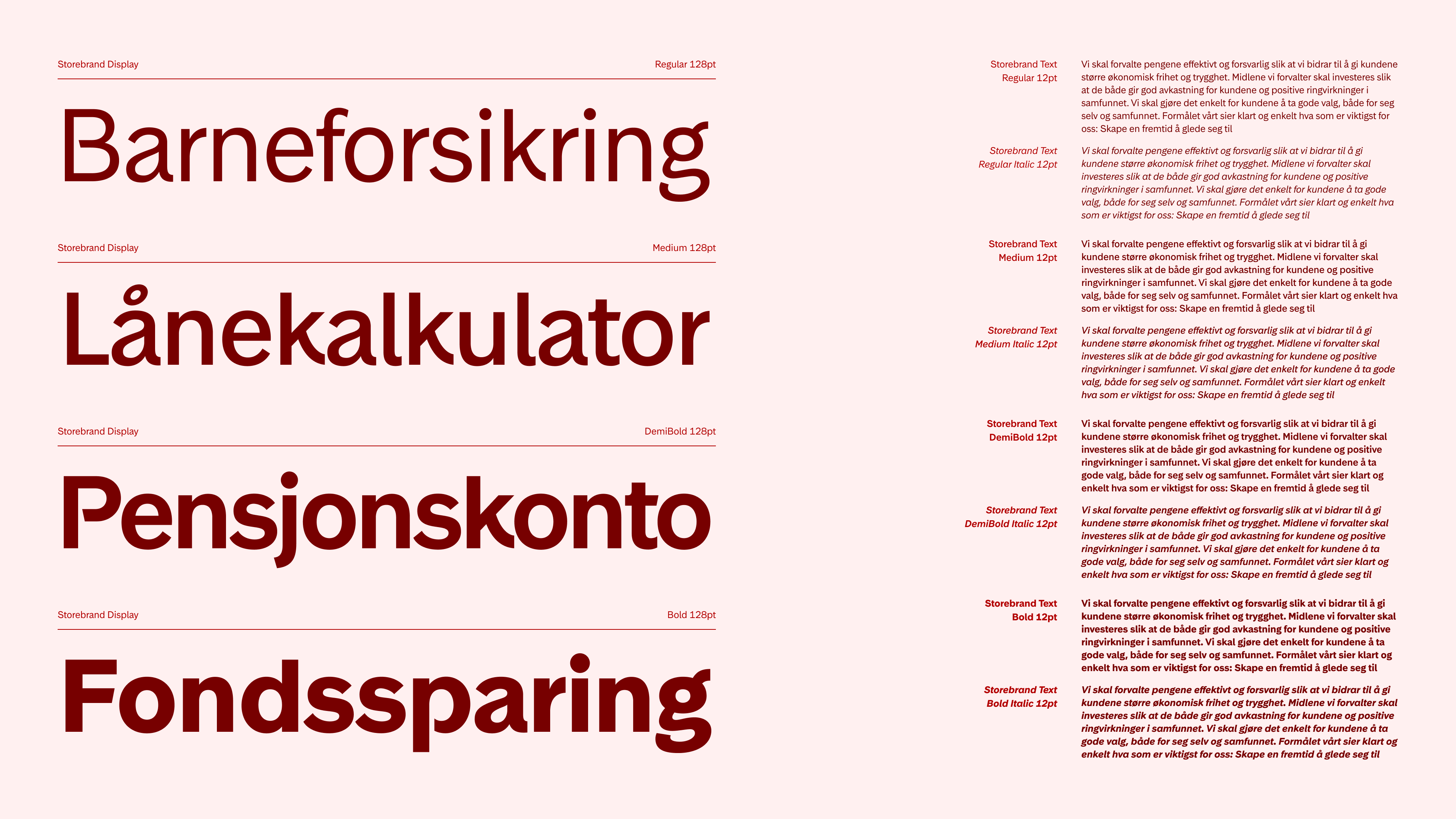 Storebrand Font Specimen
