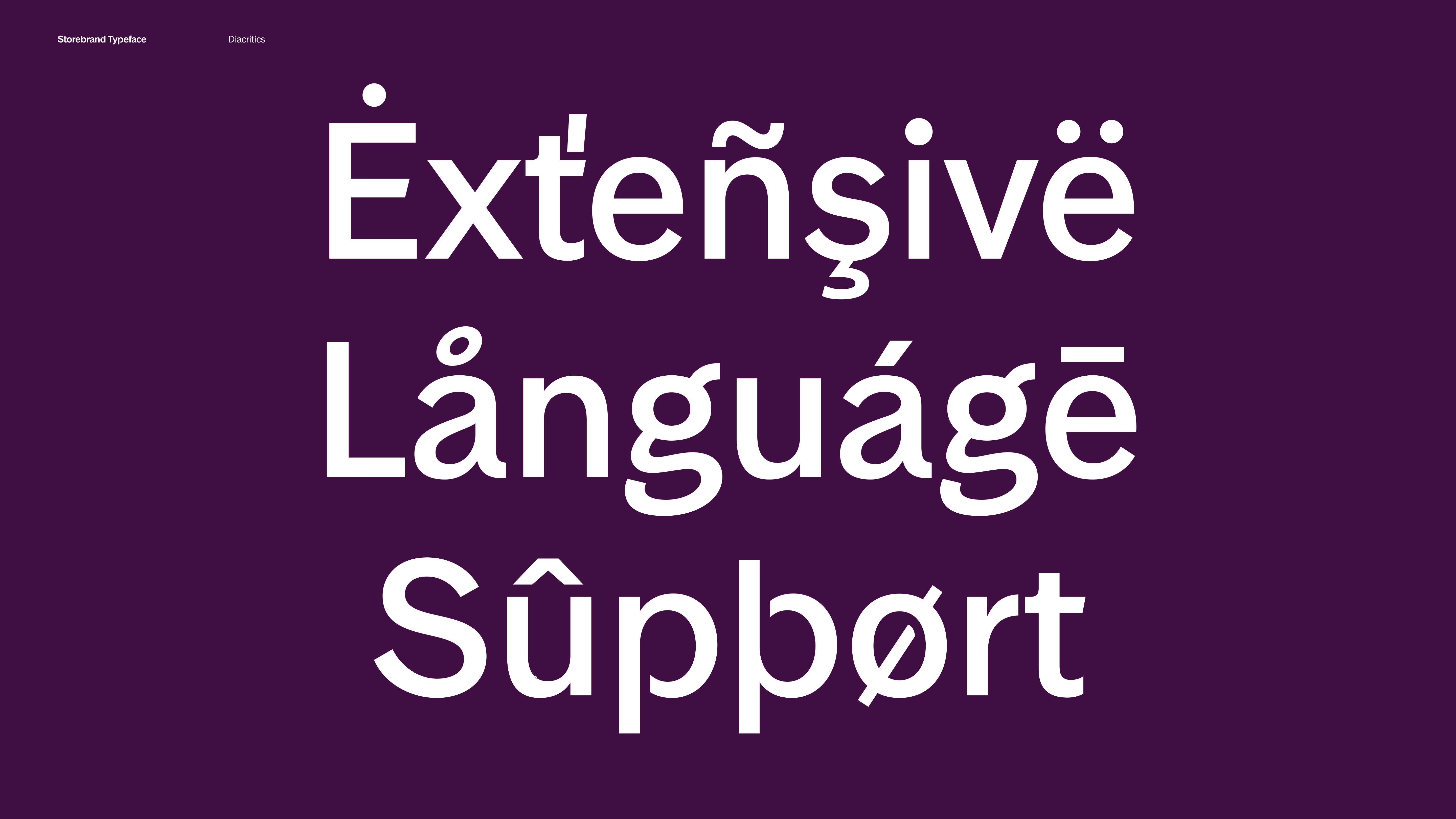 Storebrand font languages
