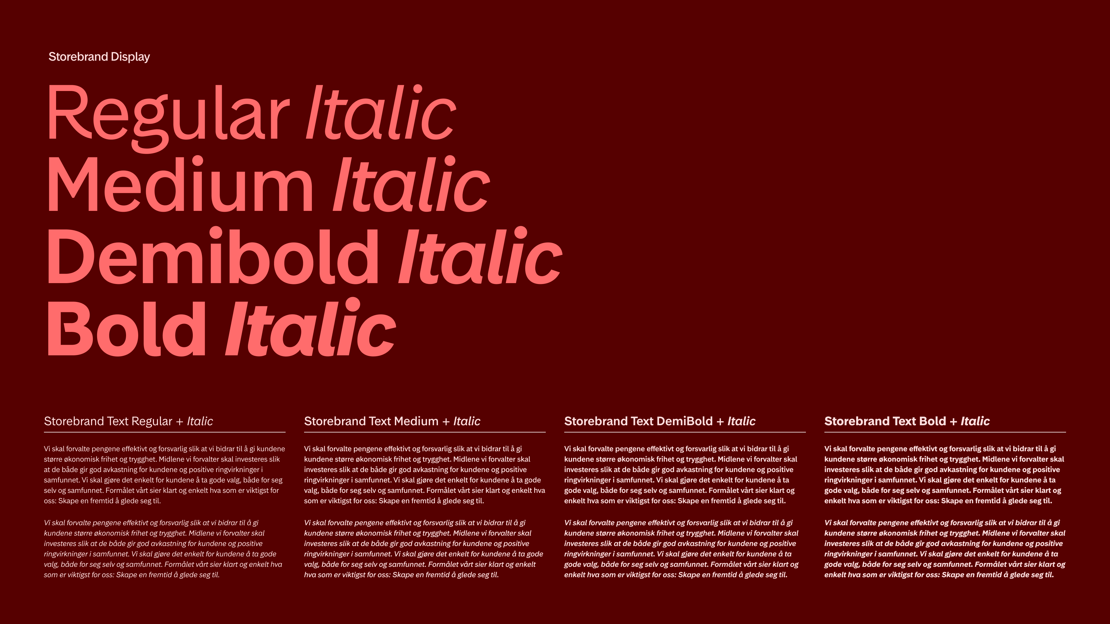 Storebrand font