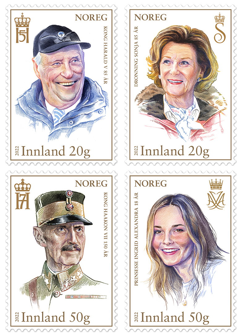 Trond Bredesen frimerke Kongefamilien
