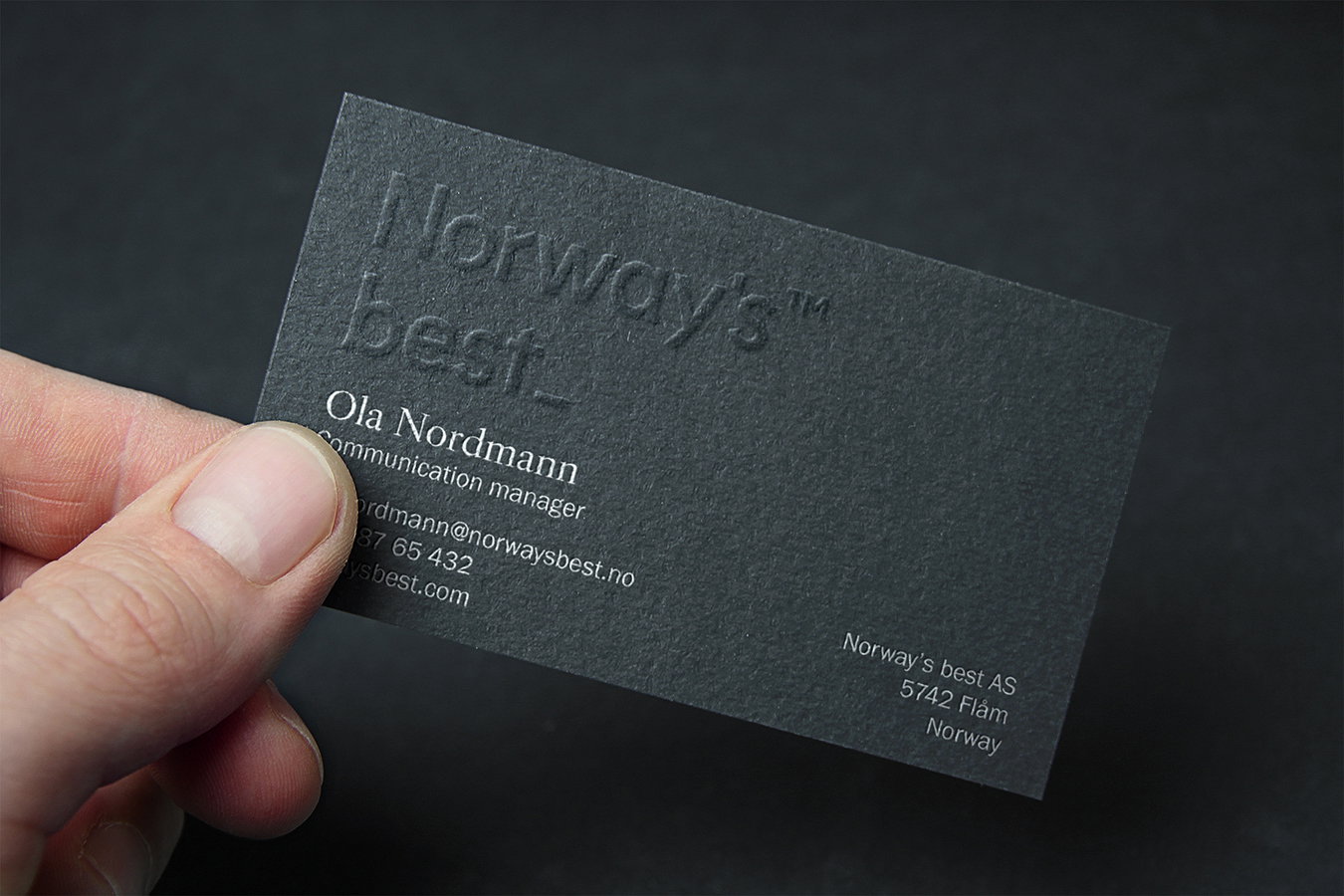 Uniform Norways Best 4 Business Card