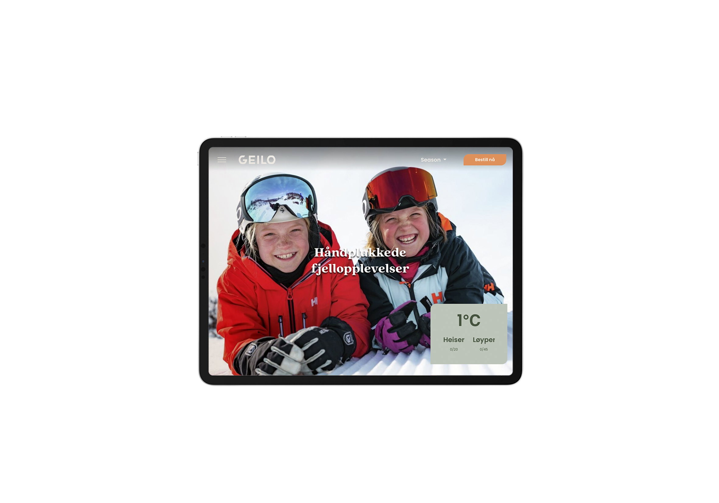 Visit Geilo nettside mockup ipad 11 21 forside NY