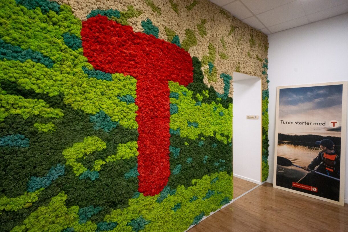 Wall IT vegg hos Turistforeningen foto wall it