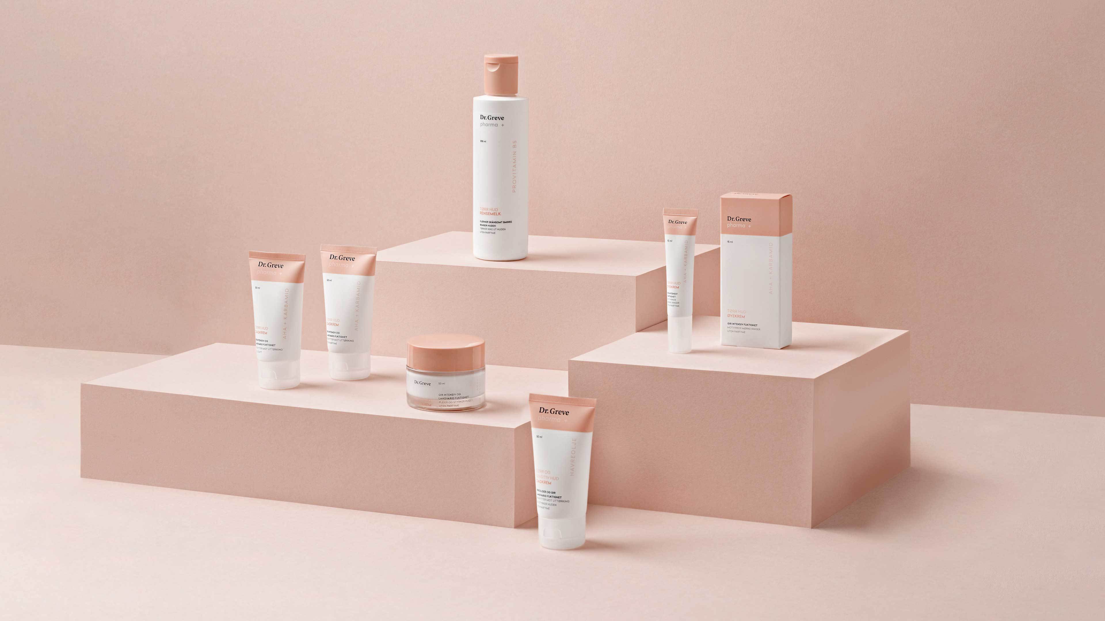 Dry skin samples of the packaging for dr greve pharma pluss 1