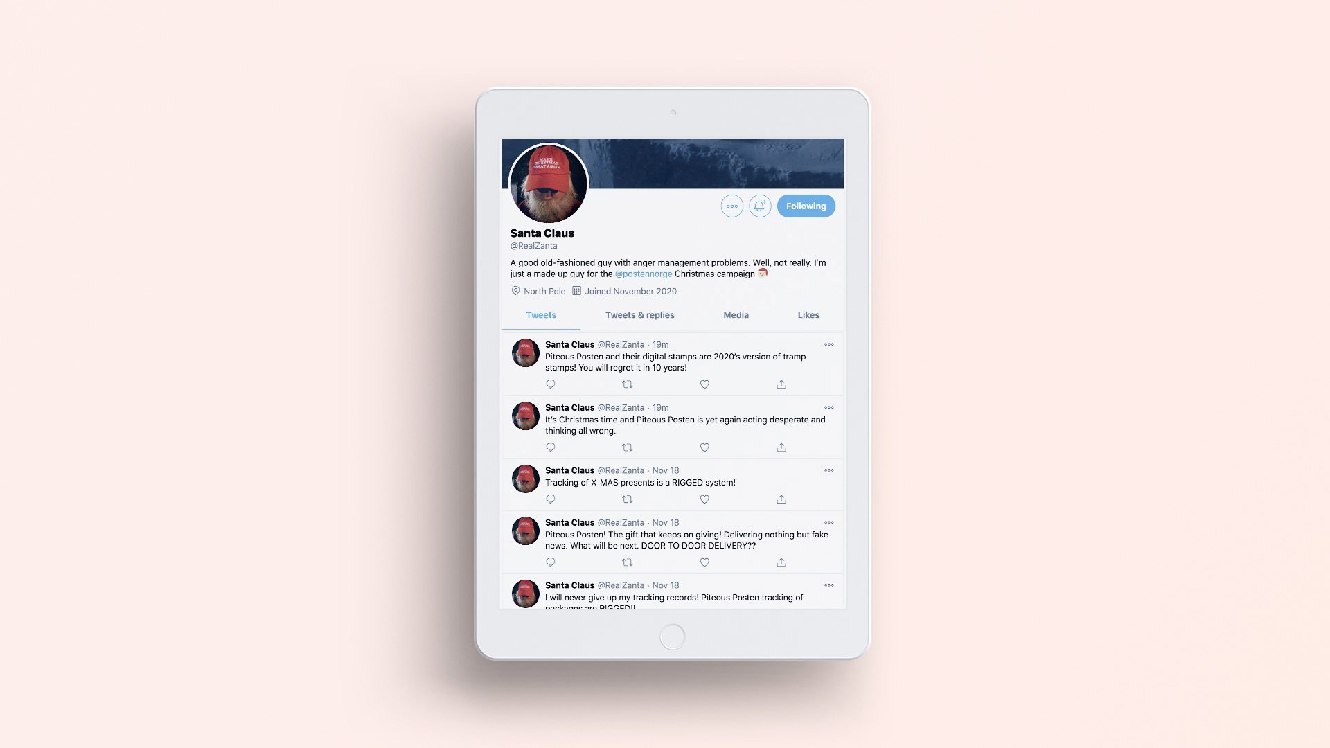 I Pad nissens twitterkontox