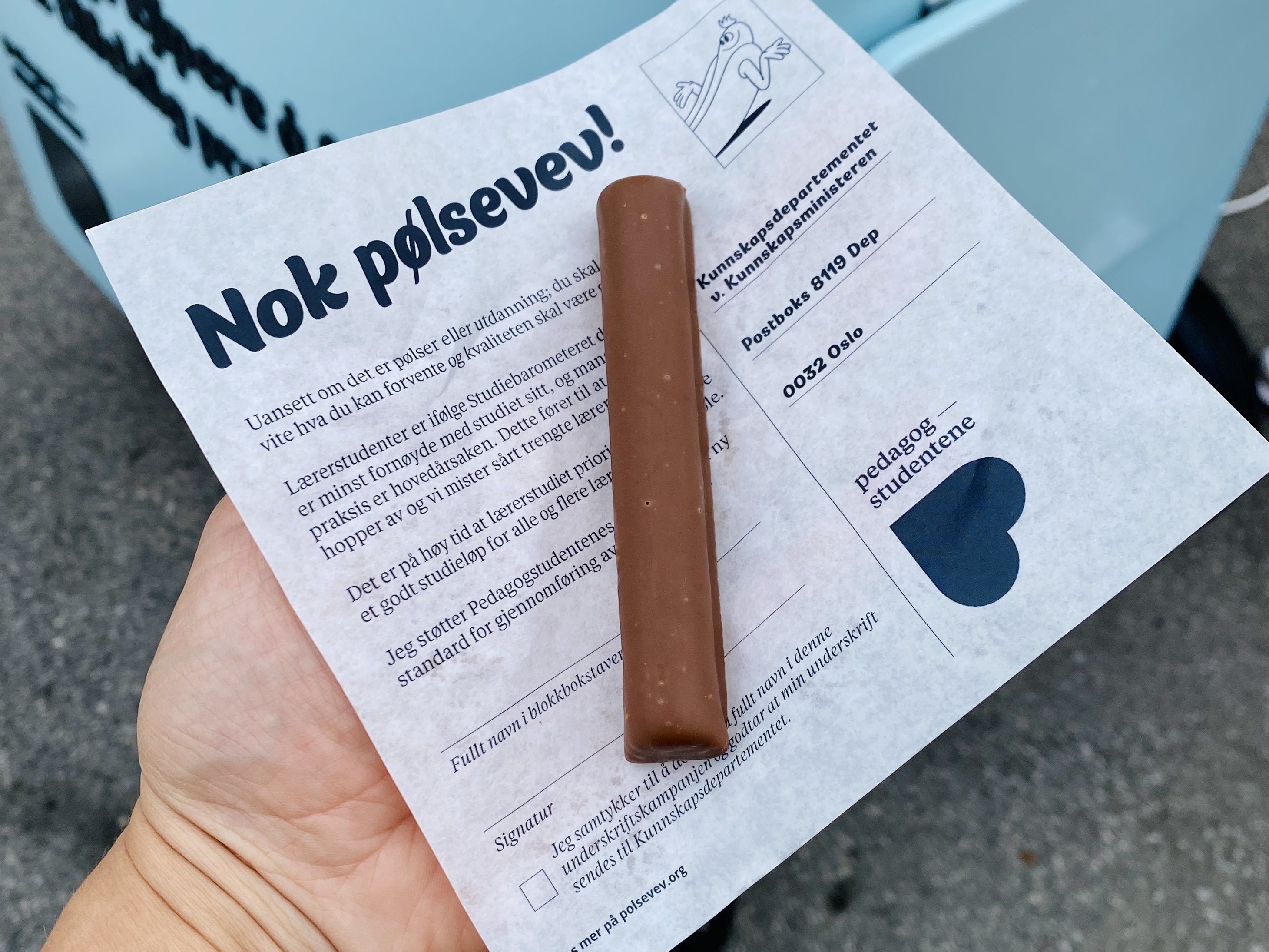 Marsipanpolse polsepapir