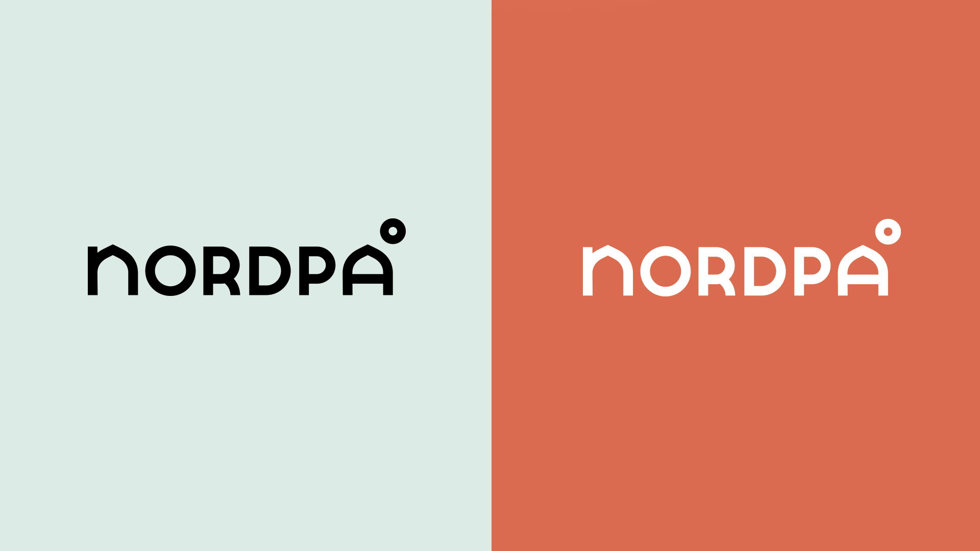 Nordpå logo is red
