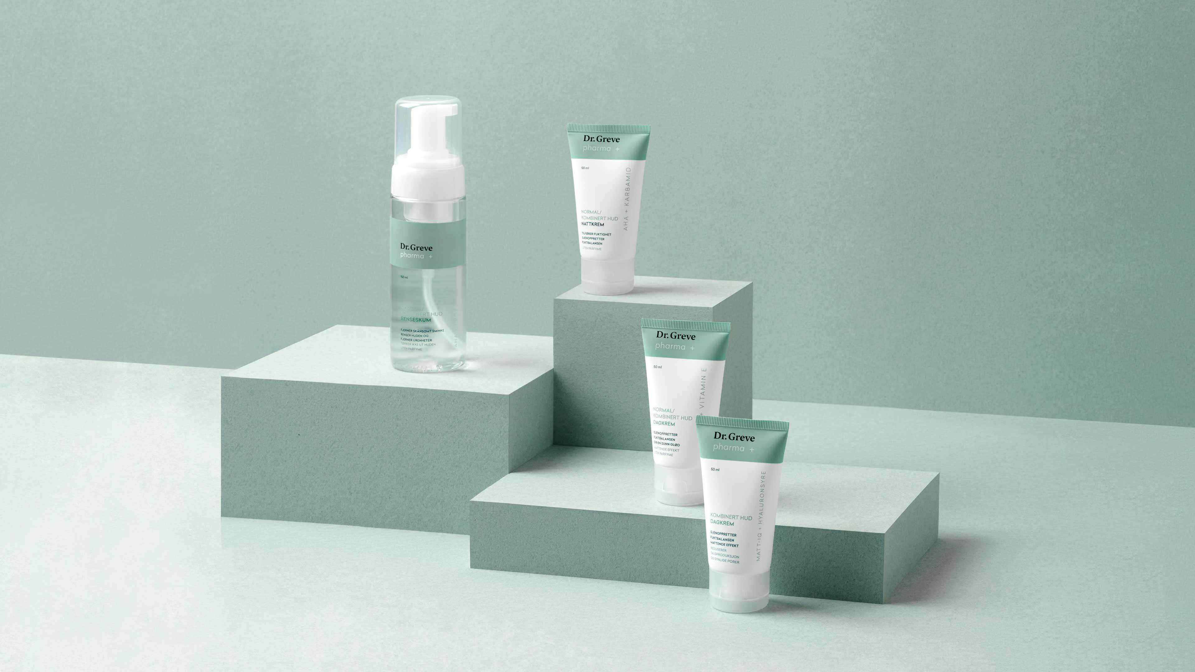 Normal skin samples of the packaging for dr greve pharma pluss 1