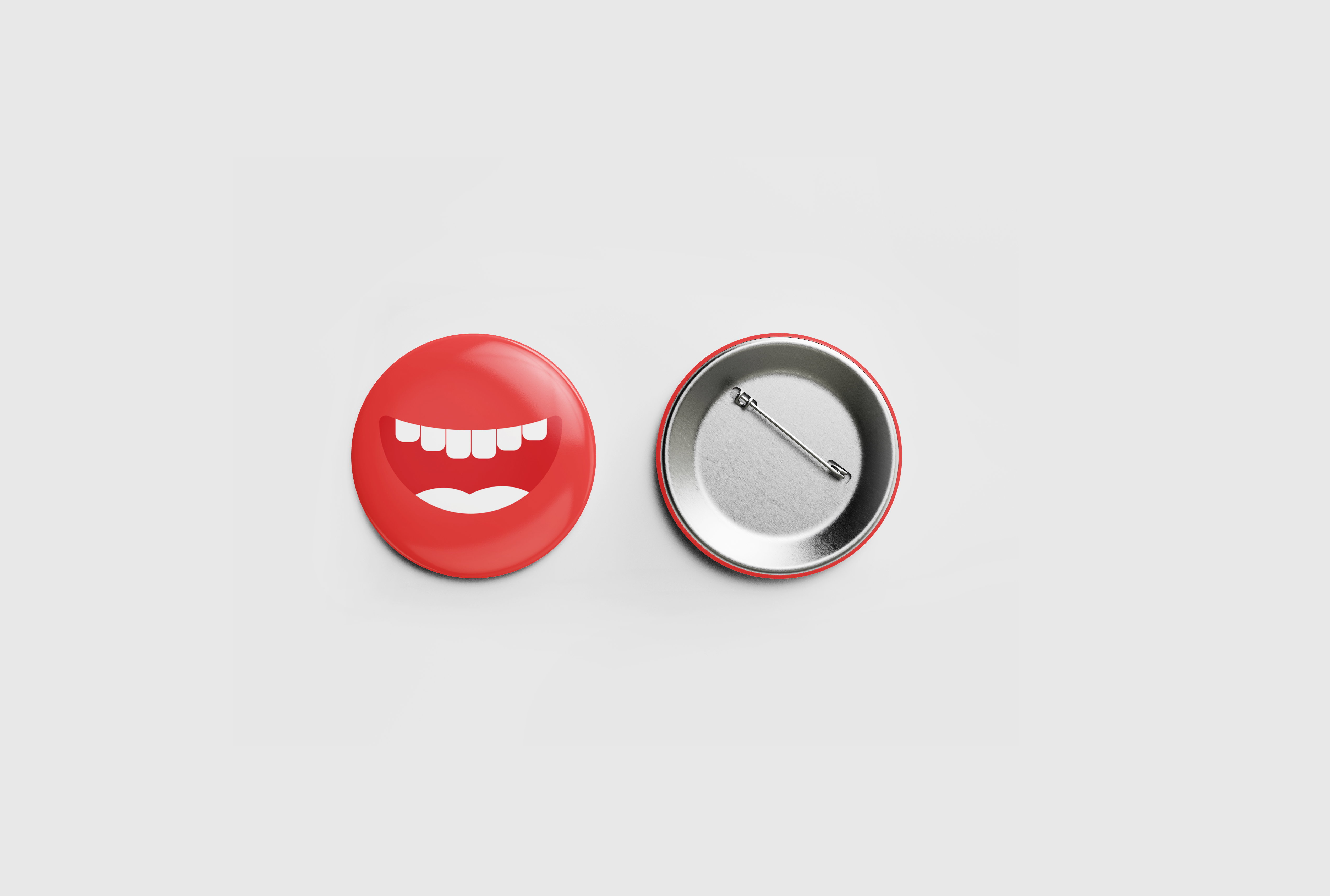 Pin mockup plastic