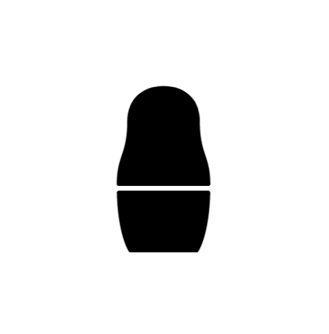 Bab logo ikon svart