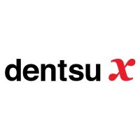 Red dentsu x logo
